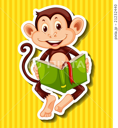 Little monkey reading storybook Little monkey reading storybook 21232440