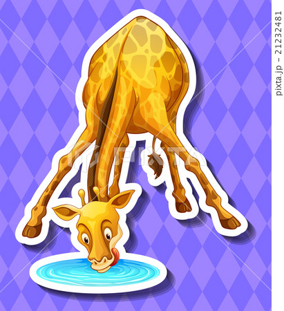 animal drinking water clipart