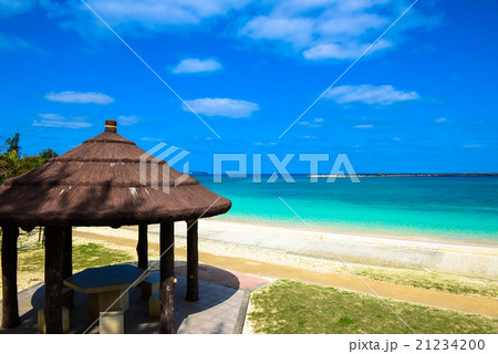 南国リゾートイメージ,日本　沖縄　宮古島　パイナガマビーチ 21234200