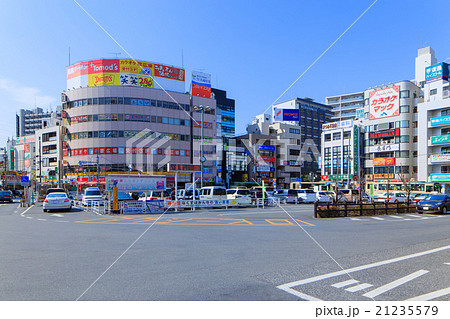 志木駅 東口駅前の風景の写真素材