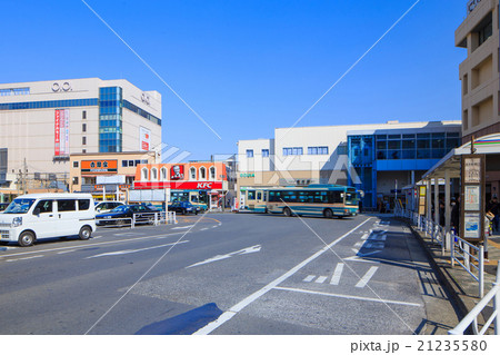 志木駅 東口駅前の風景の写真素材