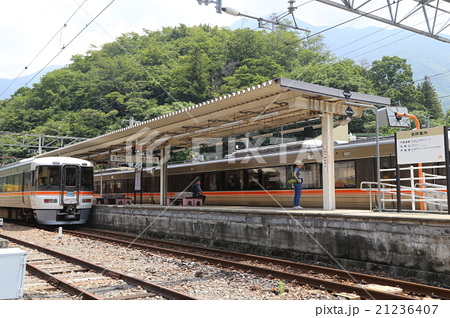 身延線下部温泉駅の写真素材