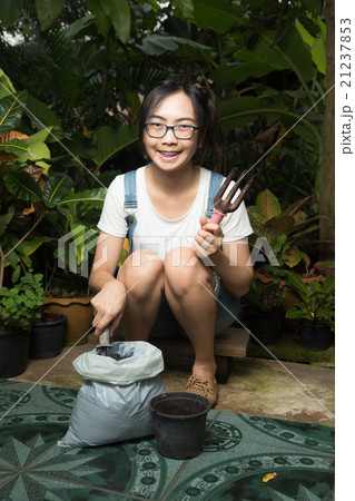 Woman natural tree in the garden at home. Woman natural tree in the garden at home. 21237853