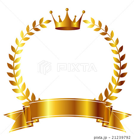 王冠 ローリエ リボン アイコン のイラスト素材 21239792 Pixta