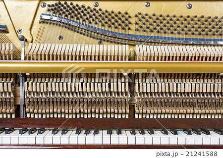Keyboard and mechanics of an upright piano 21241588