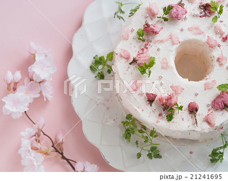 桜シフォンケーキ 21241695