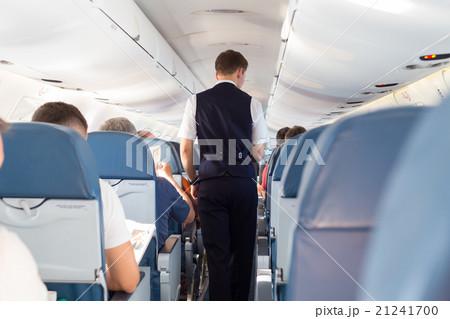 Steward on the airplane. 21241700