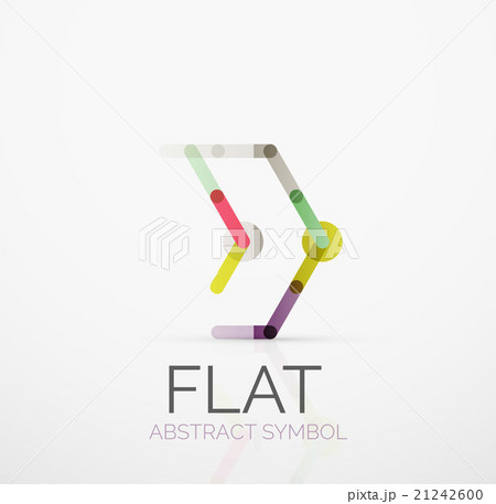 Logo - abstract minimalistic linear flat design 21242600