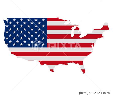 Map and flag of USA 21243070