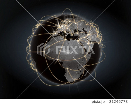 Global network, internet concept. View of Europe. 21246778