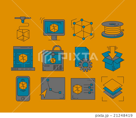 Icons set - vector icons in linear style 21248419