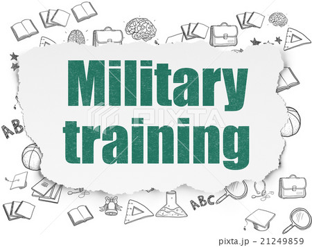 Learning concept: Military Training on Torn Paper Learning concept: Military Training on Torn Paper 21249859