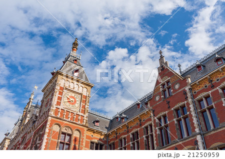 Fragment of cental train station in Amsterdam. Fragment of cental train station in Amsterdam. 21250959