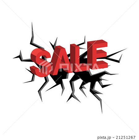 crack on a white background and red letters Sale 21251267