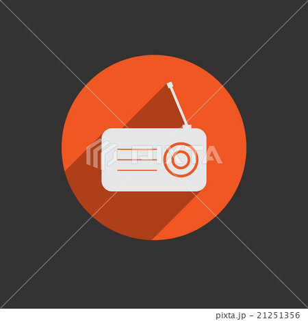 Radio flat icon silhouette 21251356