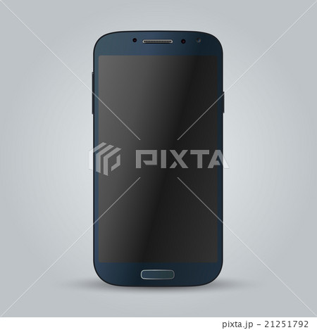 Realistic blue mobile phone. Illustration image 21251792