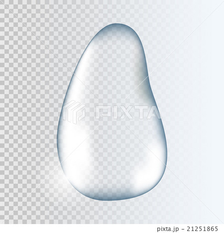 Realistic pure transparent water drop with shadow 21251865