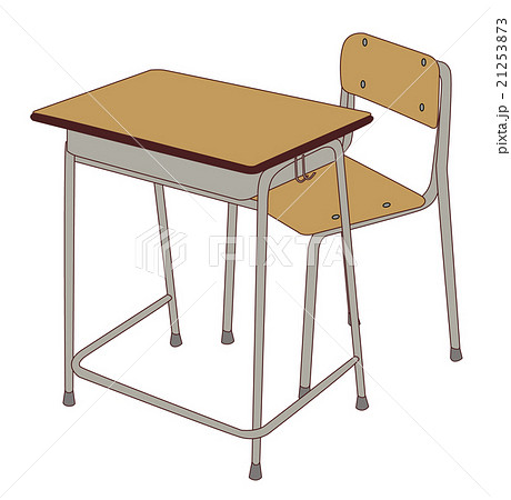 学校の机と椅子のイラスト素材 21253873 Pixta