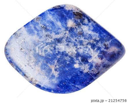 polished Sodalite mineral gem stone isolated 21254756