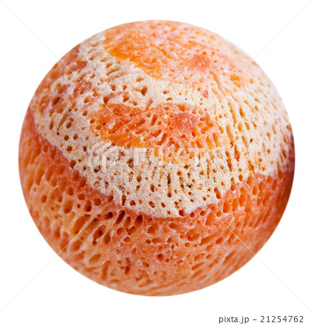 ball from orange sponge coral gemstone isolated ball from orange sponge coral gemstone isolated 21254762