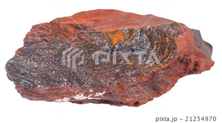 piece of banded-quartz haematite stone isolated piece of banded-quartz haematite stone isolated 21254970