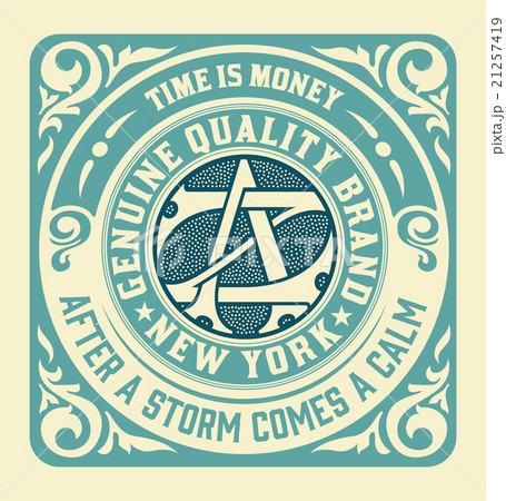 Retro card with monogram 21257419