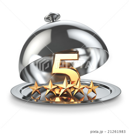 Five stars on cloche. Service rating concept 21261983