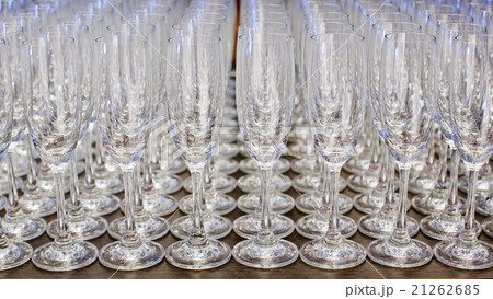 Champagne glasses in a row. 21262685