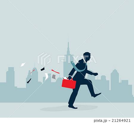 Businessman walking with city background Businessman walking with city background 21264921