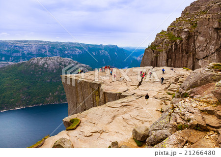 Cliff Preikestolen in fjord Lysefjord - Norway 21266480