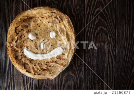 Fried tasty smiling pancakes Fried tasty smiling pancakes 21266872