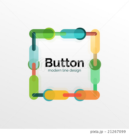 Thin line design geometric button, flat Thin line design geometric button, flat 21267099