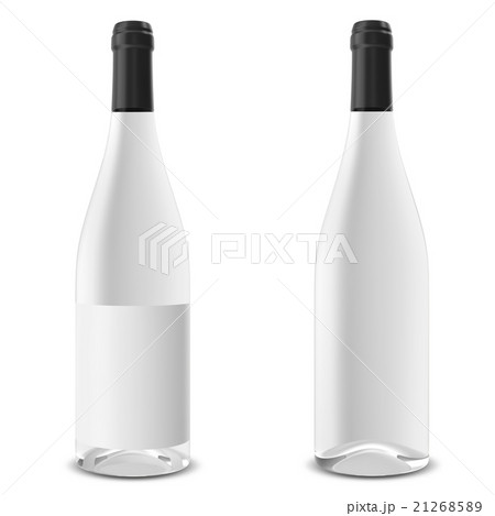 Set wine bottle isolated on white background. Set wine bottle isolated on white background. 21268589