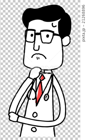 イラスト素材:医師　難しい 21268896