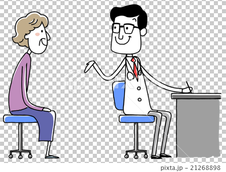 Illustration material: Doctors and elderly patients 21268898
