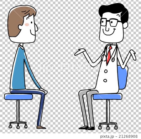 イラスト素材:医師と患者 若い男性 イラスト素材:医師と患者 若い男性 21268908