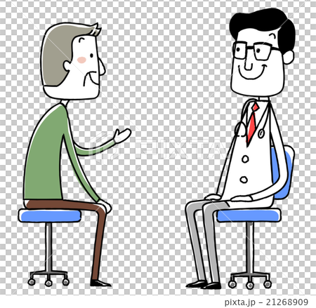 Illustration material: Doctors and elderly patients 21268909