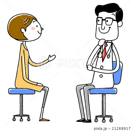 イラスト素材:医師と患者　若い女性 21268917