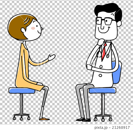 イラスト素材:医師と患者　若い女性 21268917