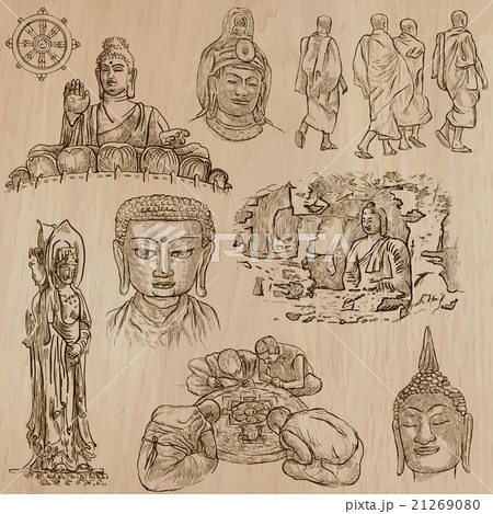 Buddhism - Freehand sketching, vector pack 21269080