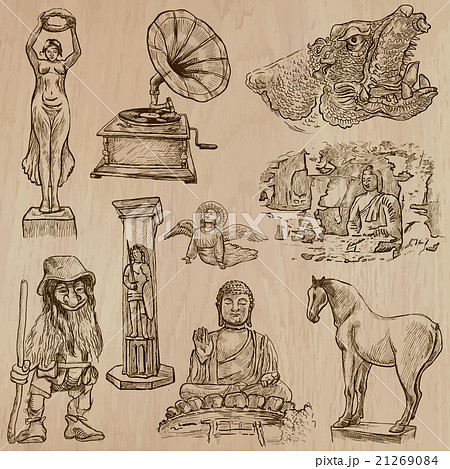 Native and old art pack - hand drawn vectors 21269084