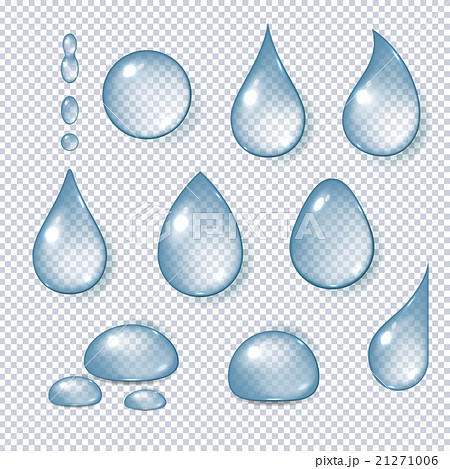 Water drops realistic set 21271006