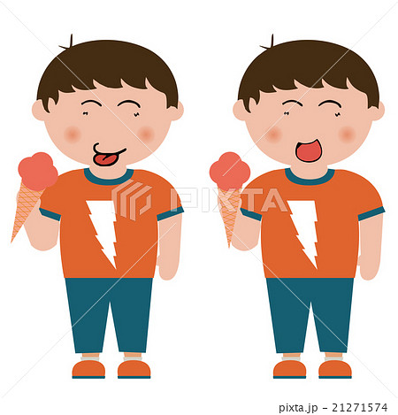 Little boy eating ice cream 21271574