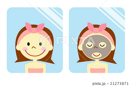 泥パックをする女性 泥パックをする女性 21273871