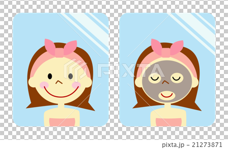 泥パックをする女性 泥パックをする女性 21273871