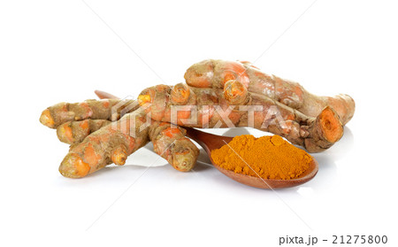 Turmeric isolated on the white background Turmeric isolated on the white background 21275800
