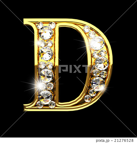 d isolated golden letters with diamonds on black d isolated golden letters with diamonds on black 21276528