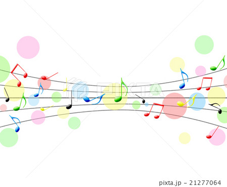 カラフル譜面のイラスト素材