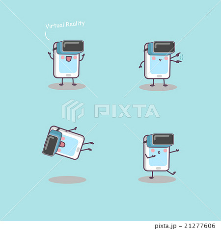 cartoon phone with virtual reality 21277606