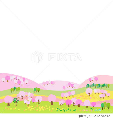 風景 春 桜のイラスト素材